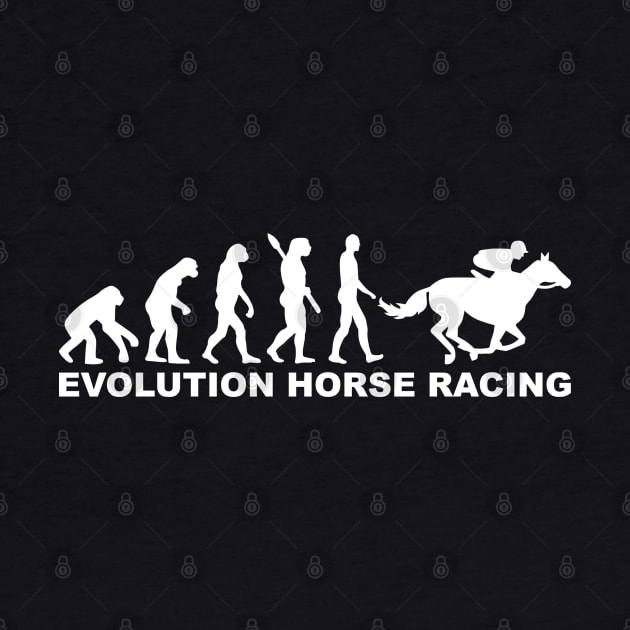 Evolution Horse Racing Derby Suit Tee, Kentucky Men Women Jockey Silhouette Design by Printofi.com